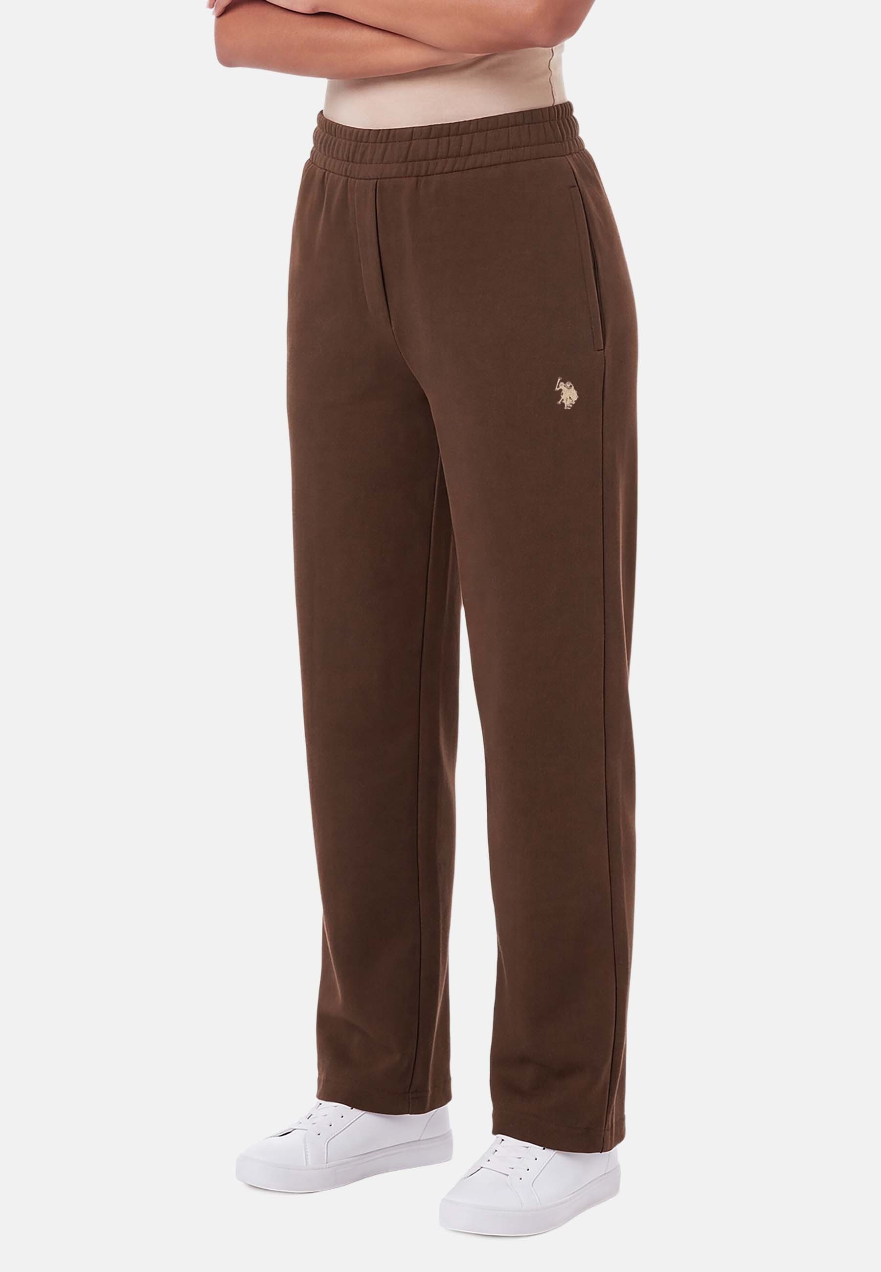 U.S. Polo Assn. Jogginghose mit geradem Bein und elastischem Bund Weiche Damen-Sweathose mit Seitentaschen und bequemer Passform