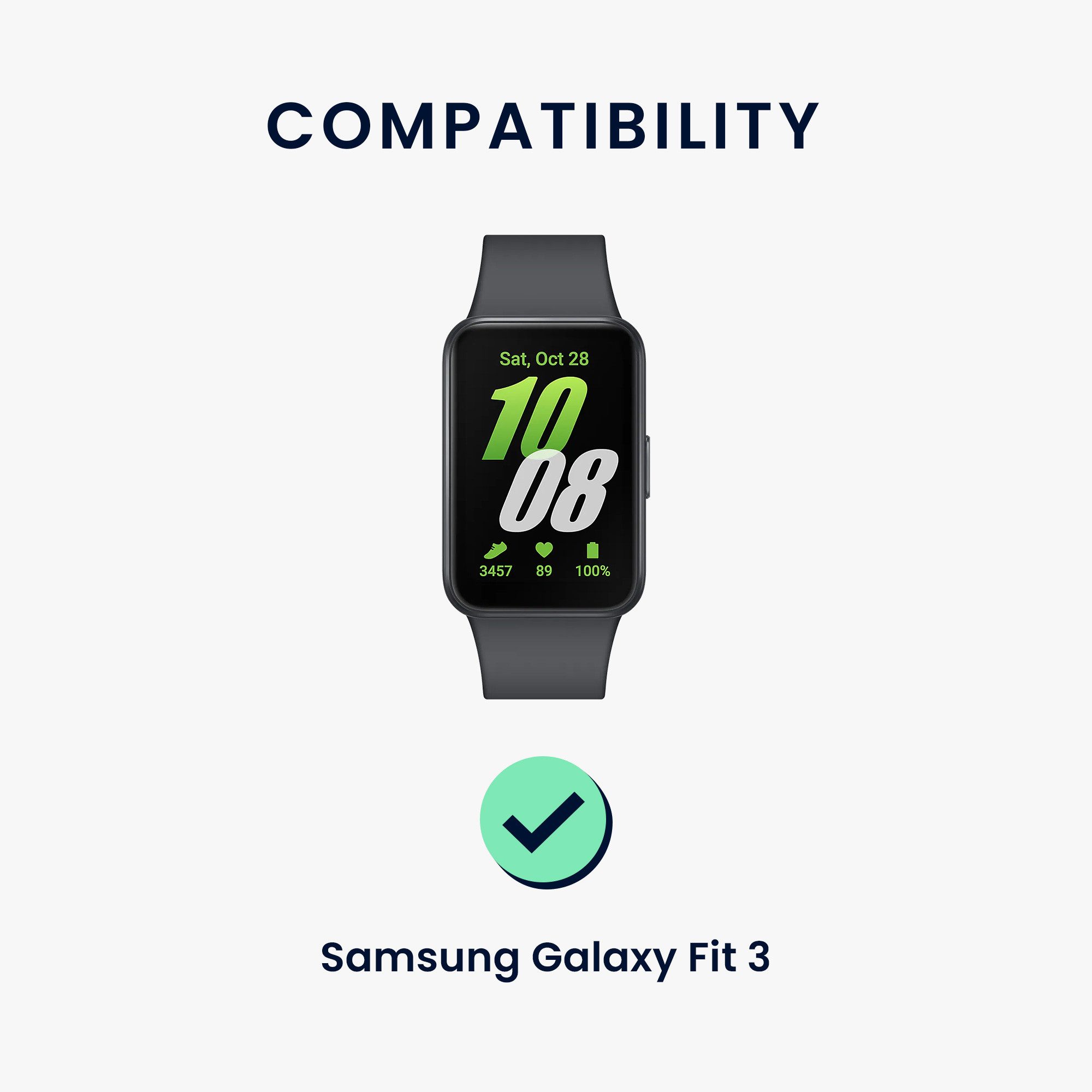 kwmobile Sportarmband für Samsung Galaxy Fit 3 Smartwatch, 1-tlg., Armband TPU Silikon Fitnesstracker