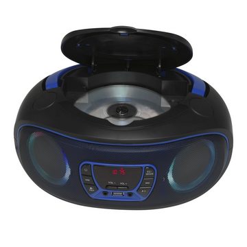 Denver TCL-212BT BLUE Stereo-CD Player (CD-Player mit Discolicht, Radio, USB, Bluetooth, MP3, AUX-IN)