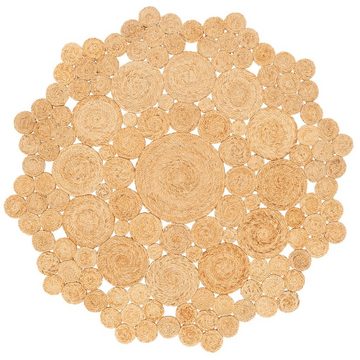 Sisalteppich Naturfaser Teppich Jute Salsa Natur Circle Rund, Pergamon, Rund, Höhe: 15 mm