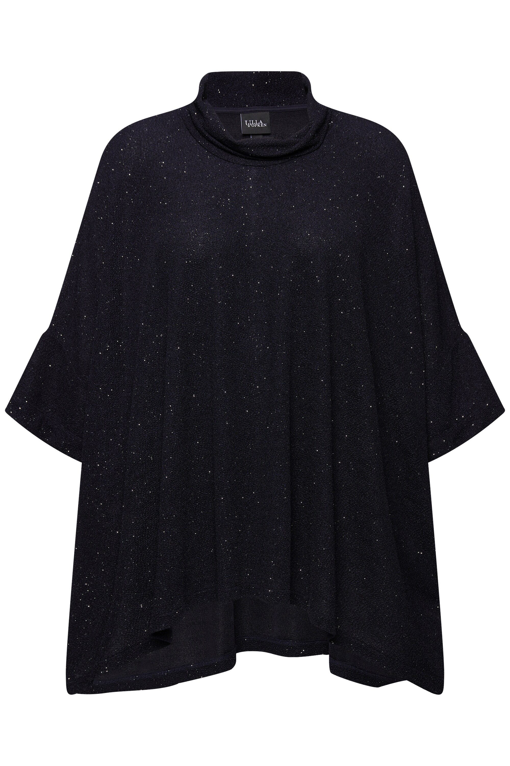 Ulla Popken T-Shirt Shirt oversized Glitzer-Effekt günstig online kaufen