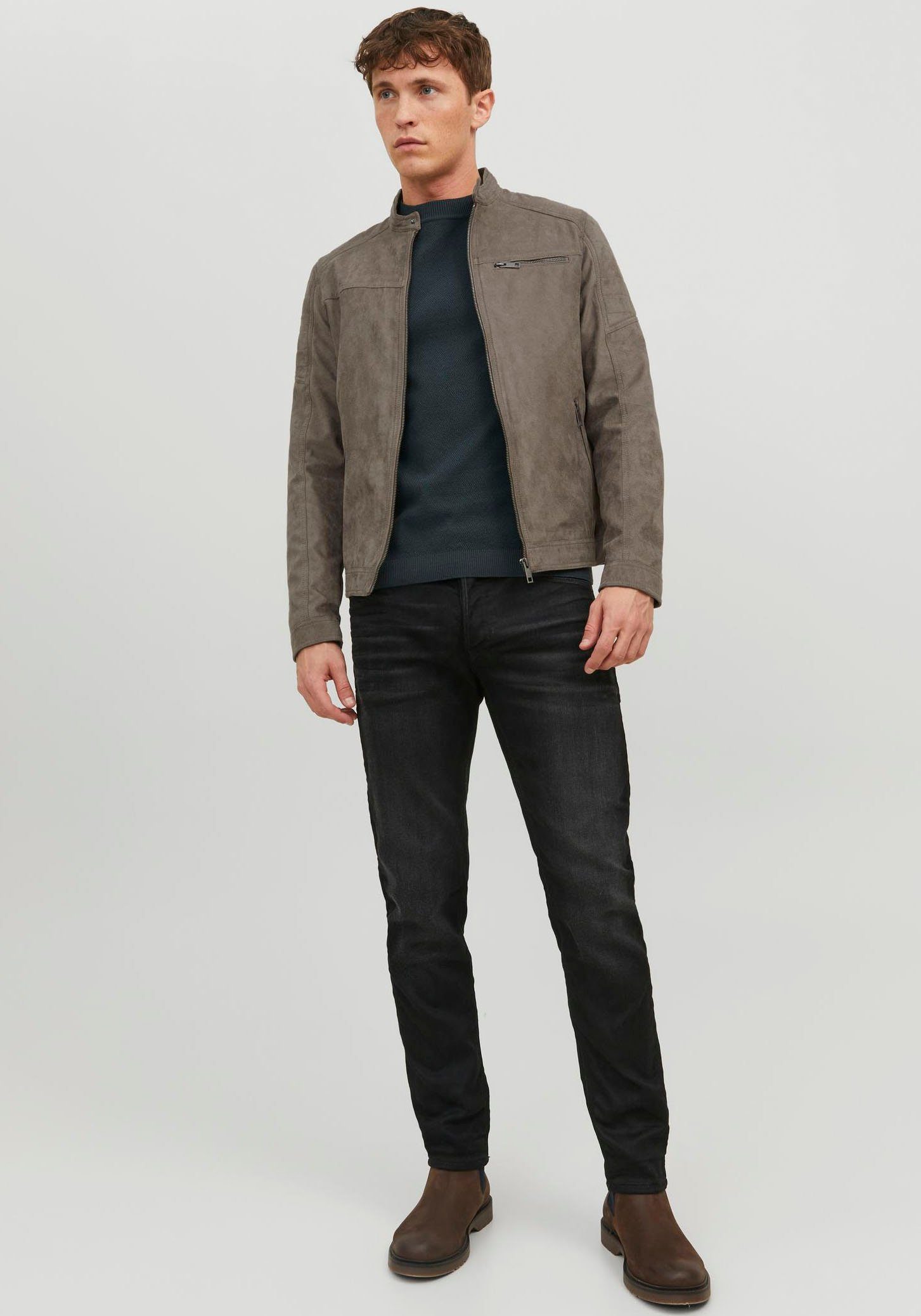 Falcon & Jones JACKET NOOS Lederimitatjacke Jack JJEROCKY