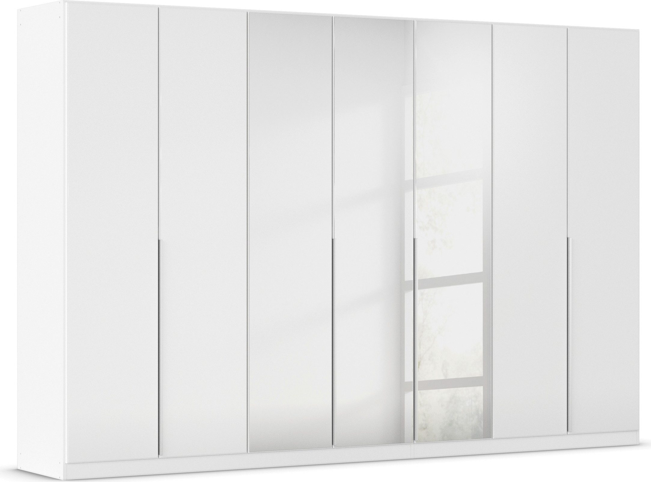 OTTO home Drehtürenschrank Kleiderschrank Schrank Garderobe AGORDO mit Glasfront und Spiegel (in zwei Griff-Farben, Breiten 91-405 cm) durchdachte Innenausstattung, in 8 Breiten und 2 Höhen MADE IN GERMANY