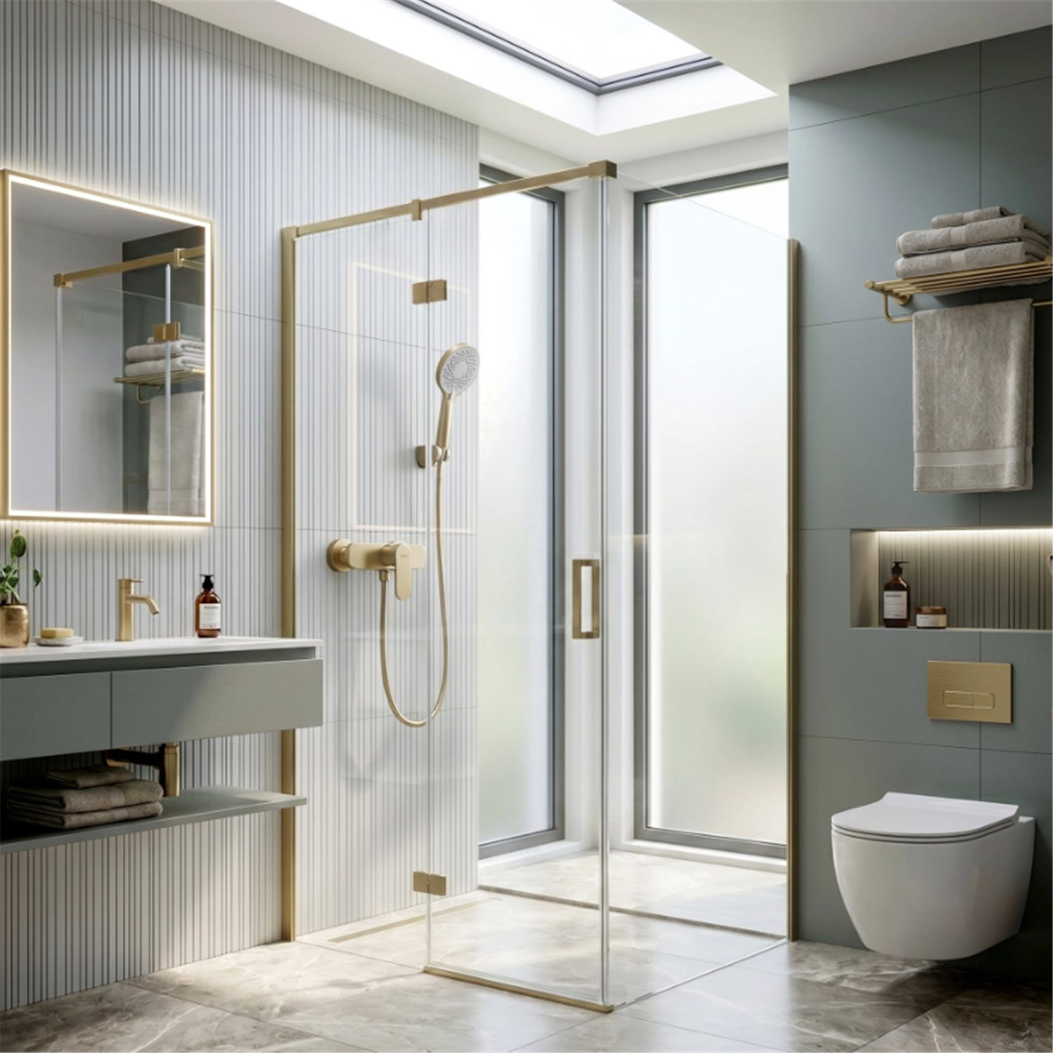 wohnwerk.idee Duscharmatur Duscharmatur mit Handbrause und modernem Design