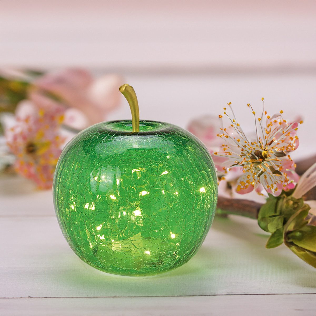 matches21 HOME & HOBBY Dekolicht Apfel & 30er LED Licht & Timer Dekoapfel G günstig online kaufen