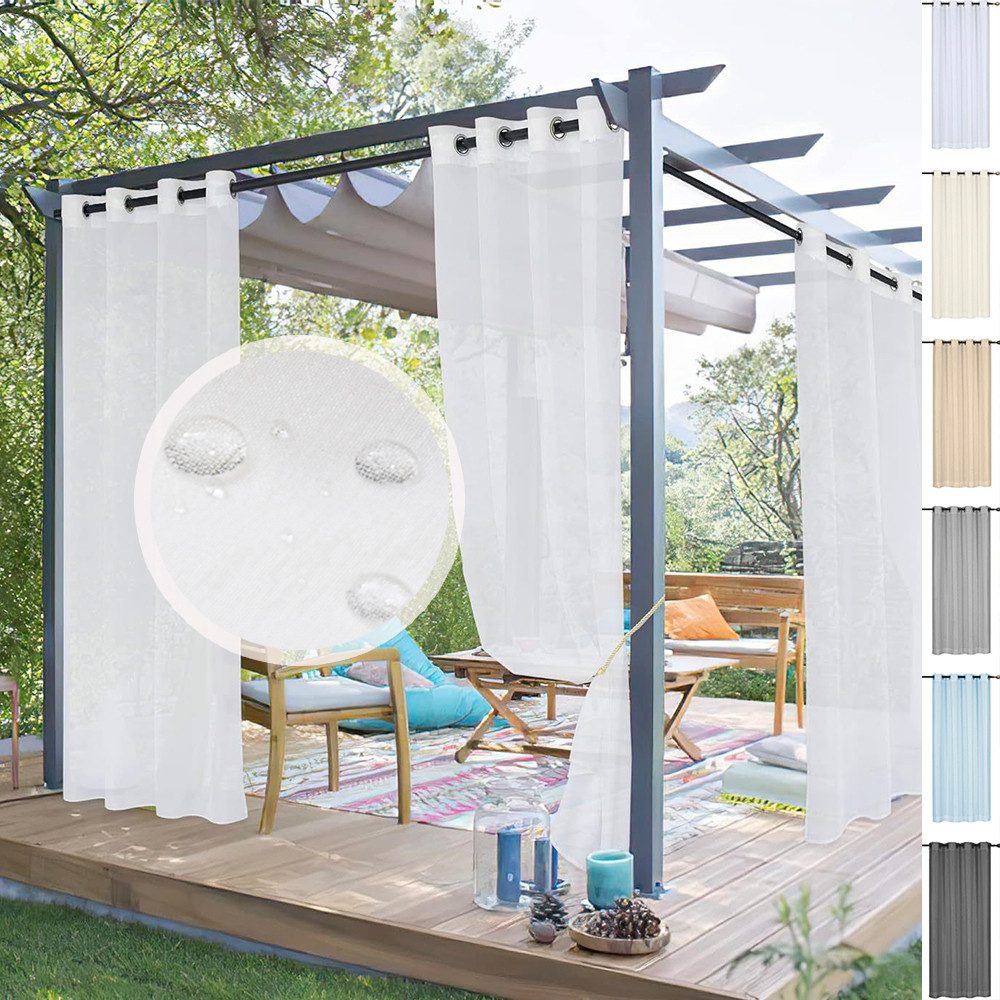 Jibenhome Gardine Wasserdicht Outdoor Vorhang mit günstig online kaufen