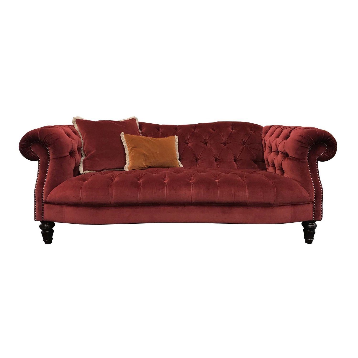 4-Sitzer Sofa Rot 237x99x77cm Natur24 Sofa Grand Kingdom