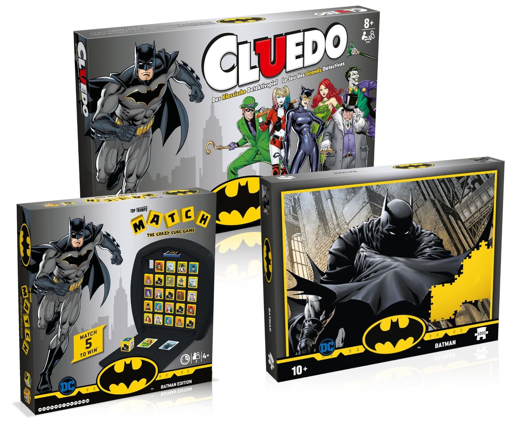 Winning Moves Spiel Batman BUNDLE - Cludeo + Match + Puzzle