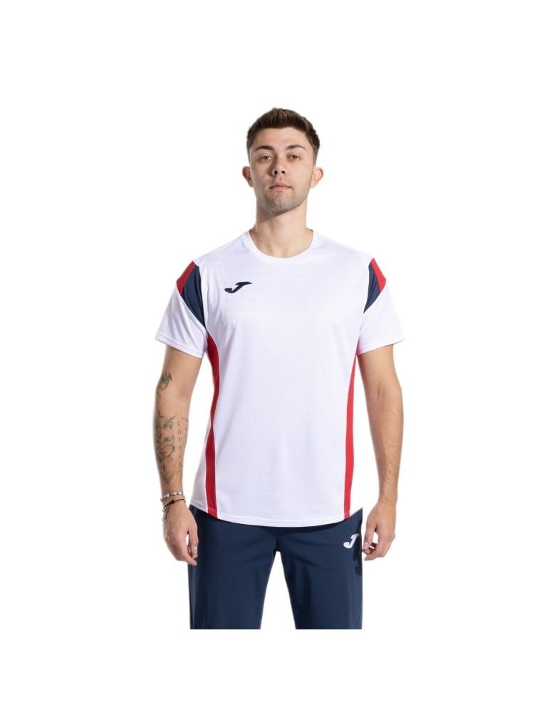 Joma T-Shirt Tennis-T-Shirt Corta Montreal 2025 weiss/rot/navy Herren