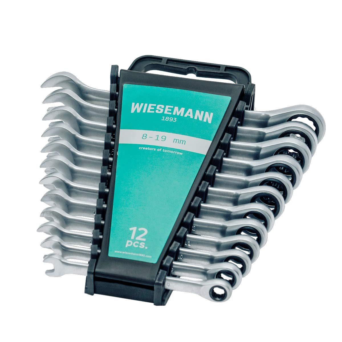 Wiesemann1893 Ratschenringschlüssel (Set, 12 St., 12-teilig, 8-19 mm), 72 Zähne, verchromt, Q-30 Stahl
