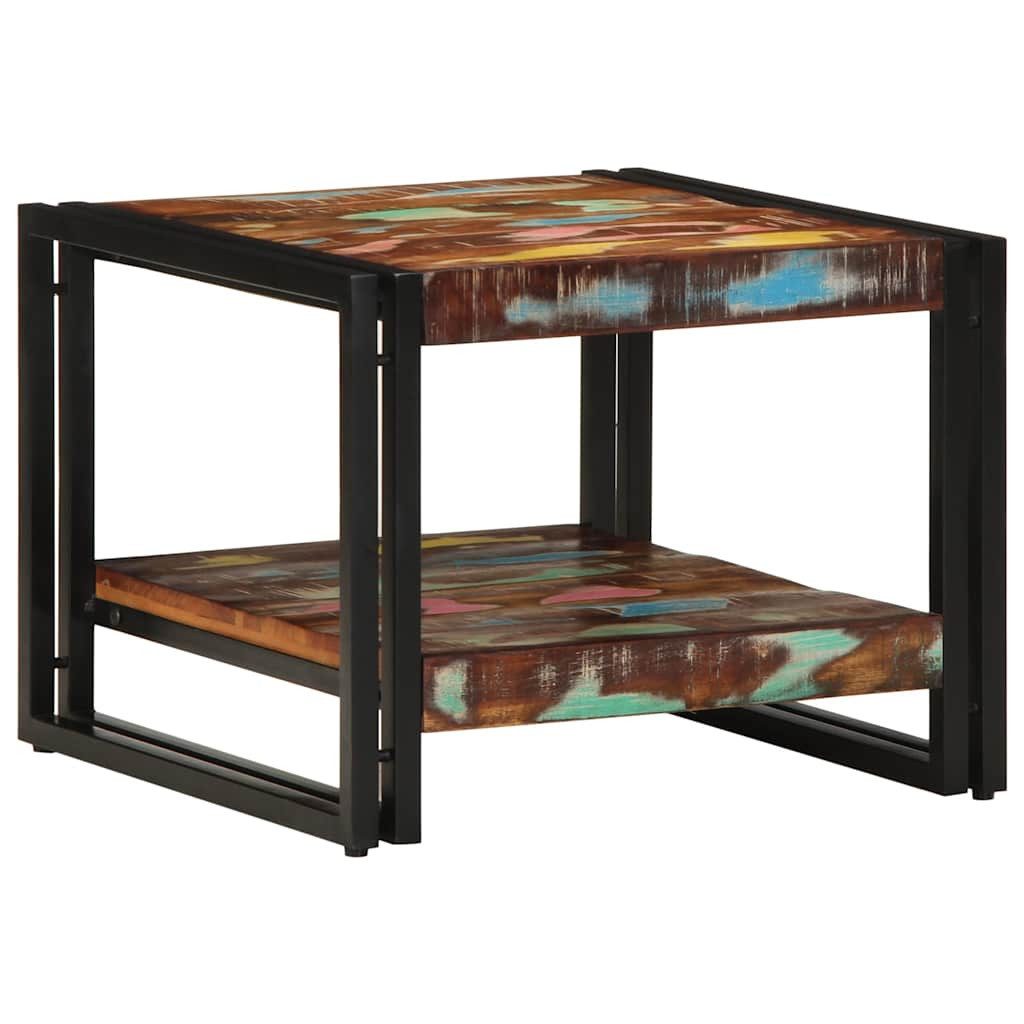 vidaXL Couchtisch Couchtisch Mehrfarbig 50x50x38 cm Altholz Massivholz (1-St)