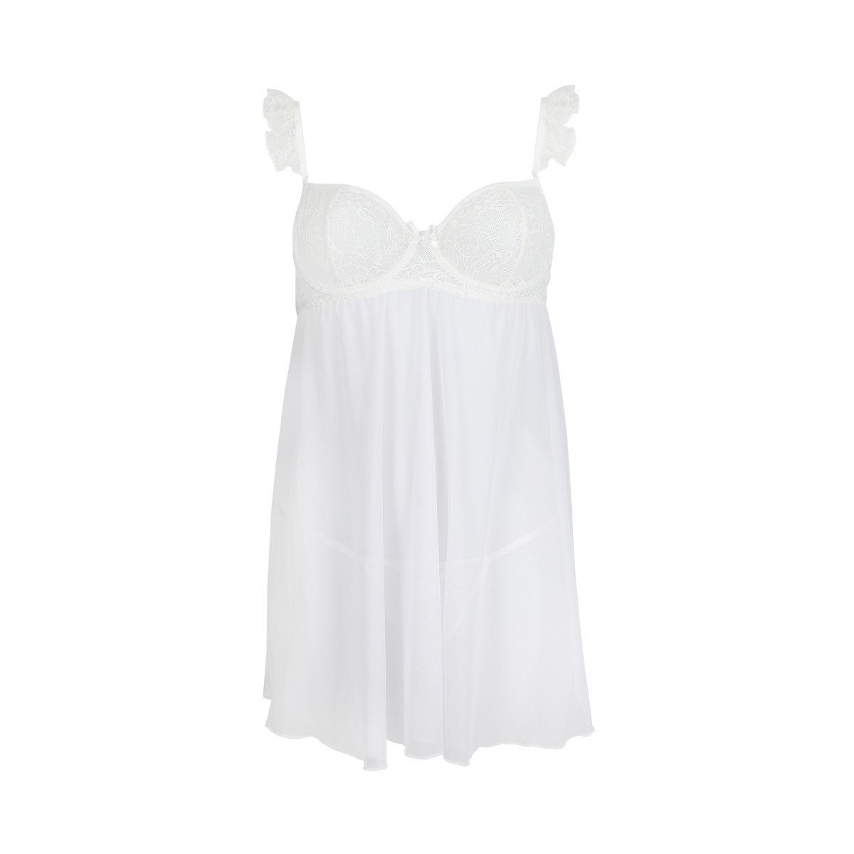 Avanua Negligé Avanua - AV Milagros chemise & thong white - (L/XL,S/M) (Packung)