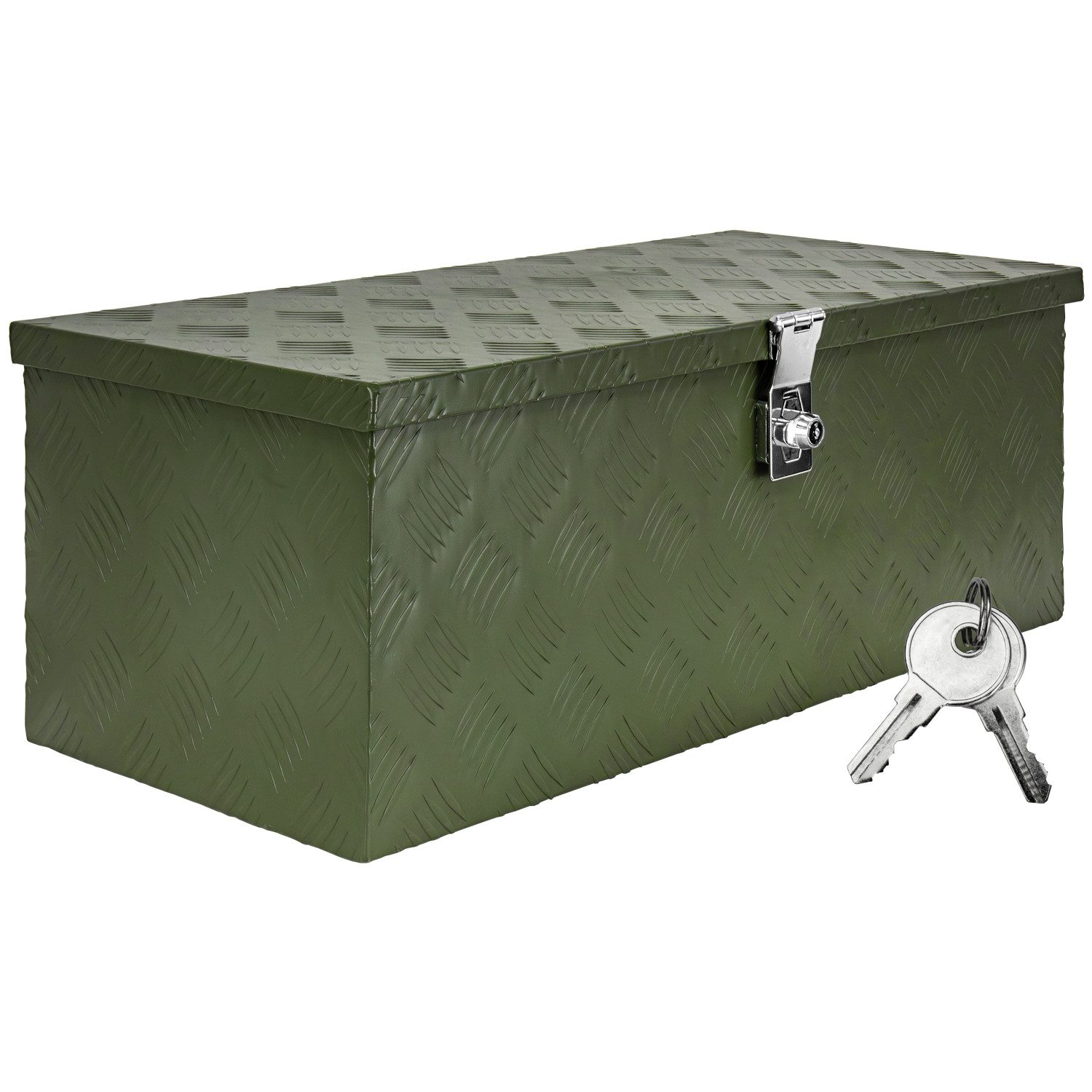 Anhänger-Deichselbox Deichselbox Werkzeugkasten Truckbox Alu Box Transportbox D050 Grün
