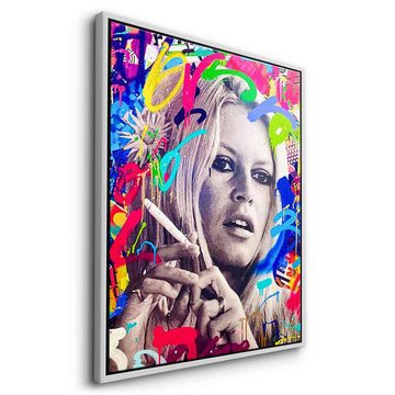 DOTCOMCANVAS® Leinwandbild BARDOT, Leinwandbild Brigitte Bardot Pop Art Portrait hochkant