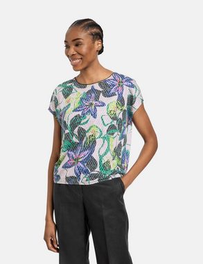 GERRY WEBER Shirttop Floral gemustertes Shirt mit Ausbrenner-Qualität