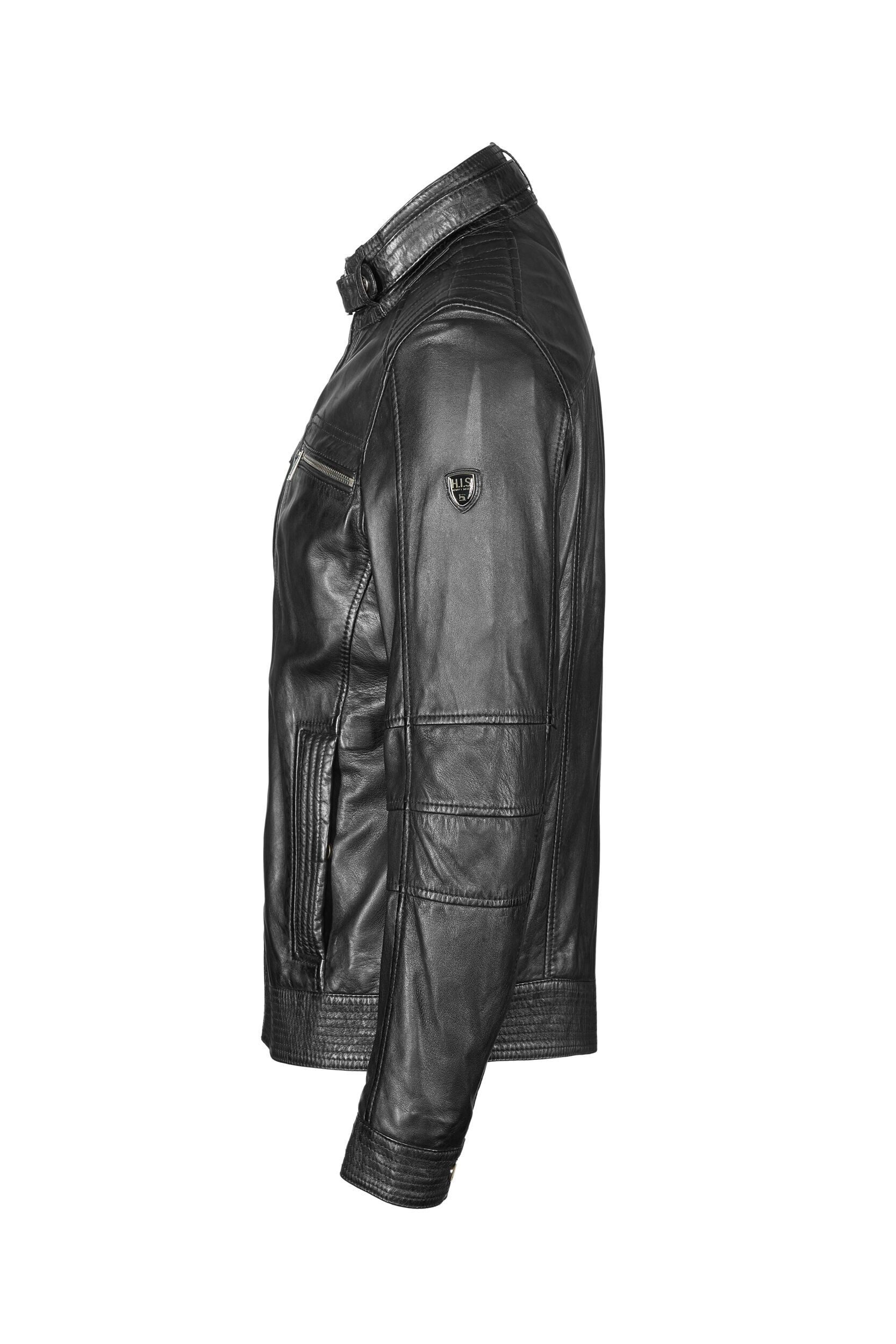 H.I.S Lederjacke (1-St) mit Stehkragen