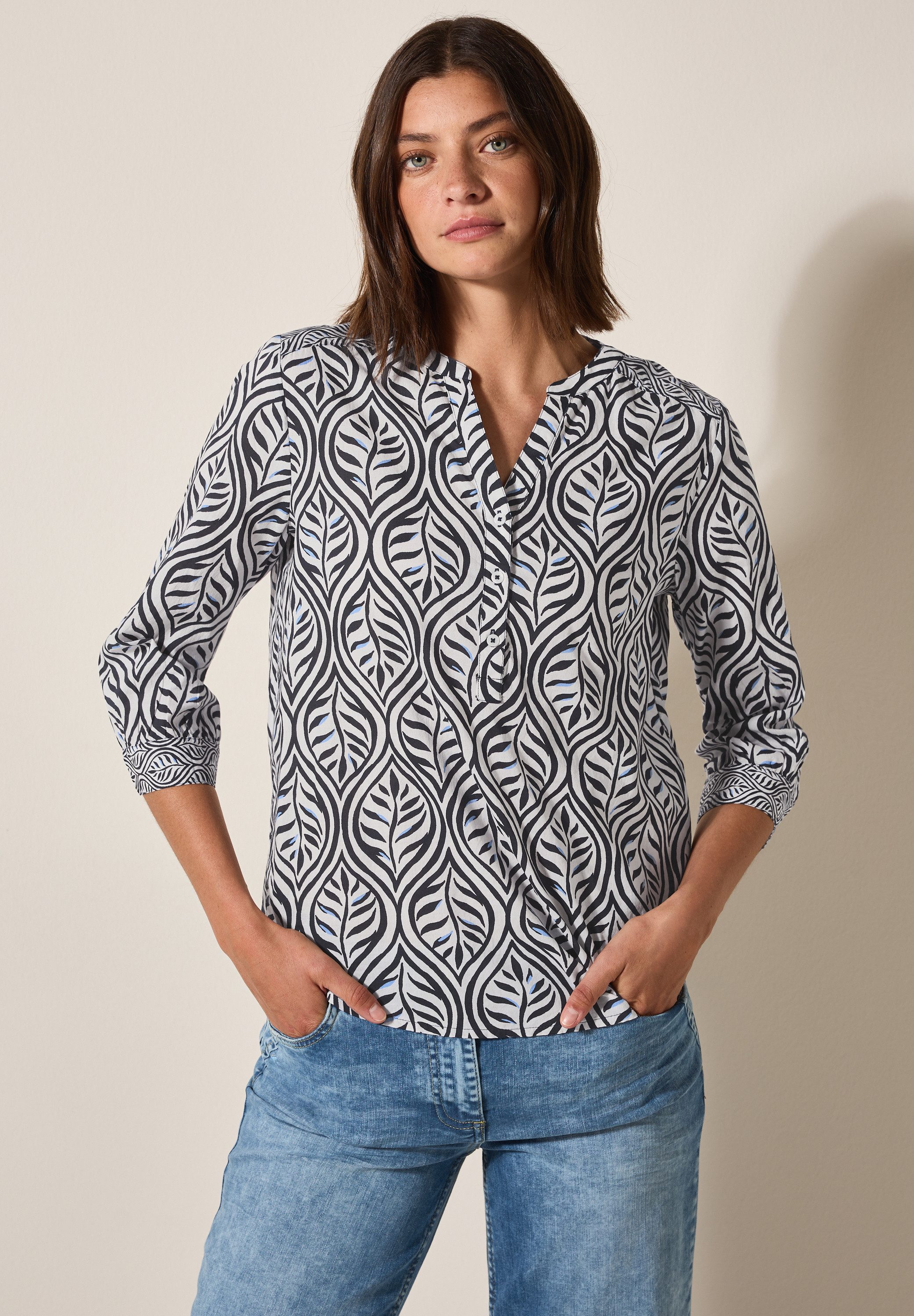 Cecil Shirtbluse aus reiner Baumwolle günstig online kaufen