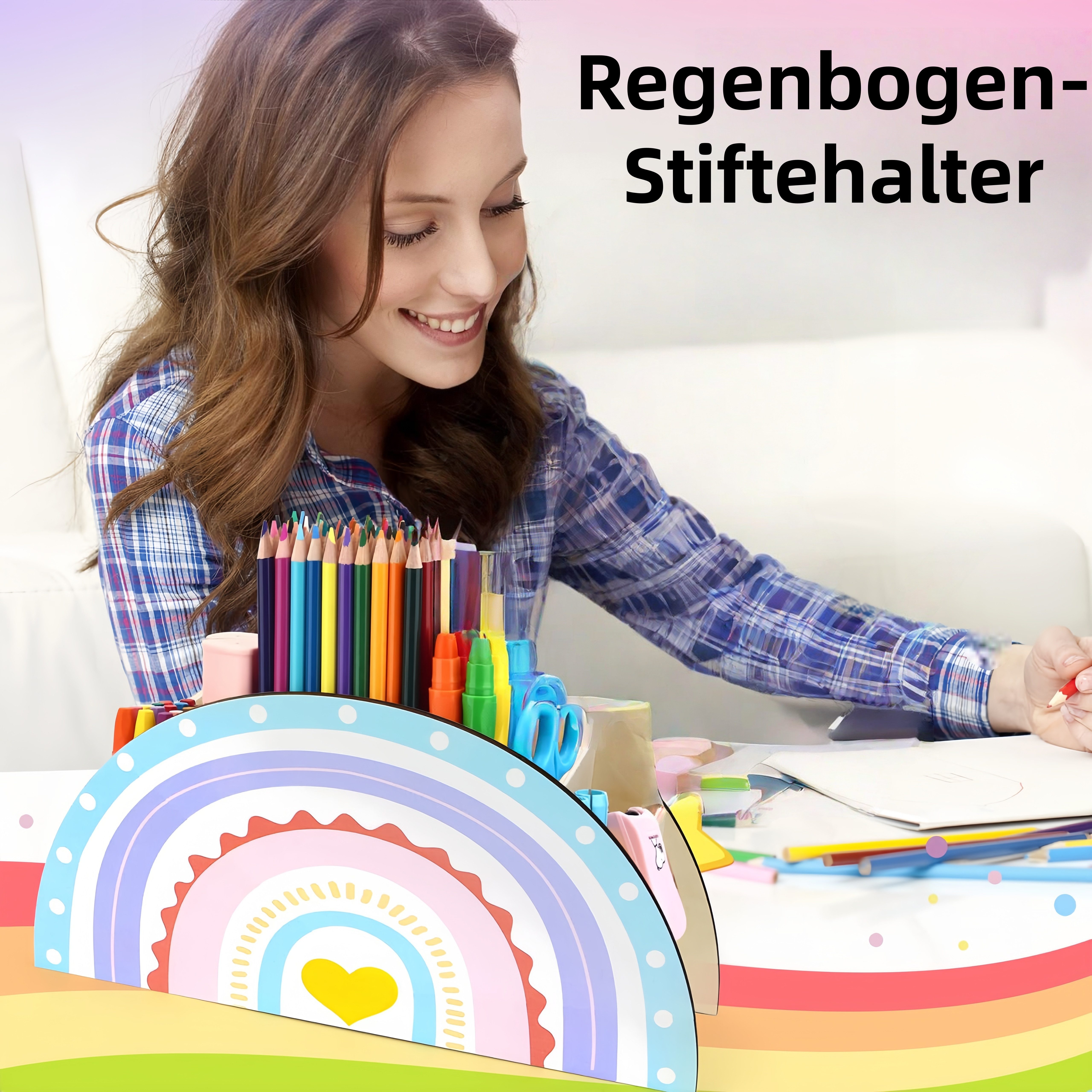 FOUORTUNATE-BEE Organizer Praktisches Kinder-Schreibtisch-Organizer-Set für Stifte und Zubehör, Schreibtisch-Organizer für Kinder – hübsch, funktional und ordentlich