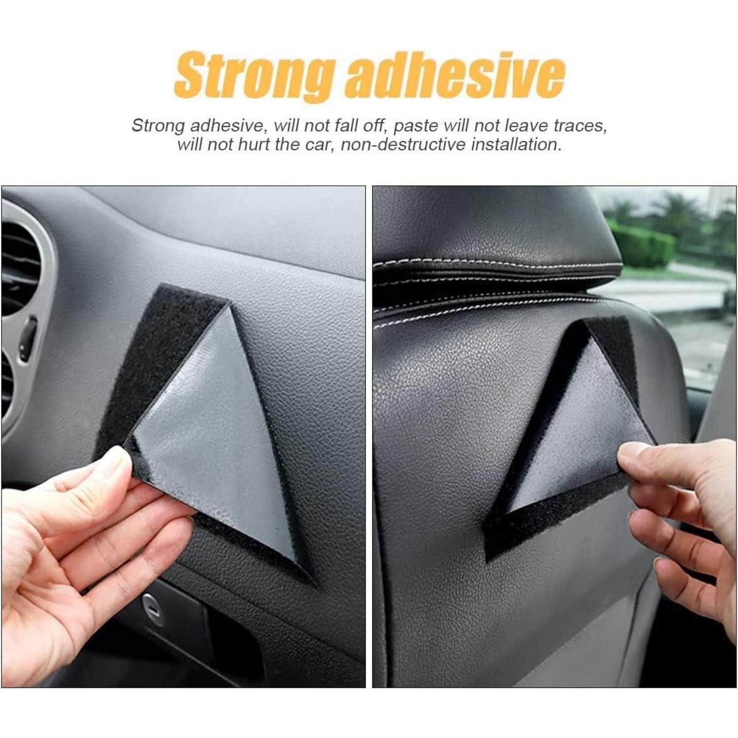 LuxusKollektion Auto-Rückenlehnentasche Seitentasche Autositz Mini-Organizer Leder Aufbewahrungstasche Schwarz