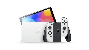 Nintendo Switch OLED-Modell, Weiß, Spielkonsole Videospielkonsole, Gaming Konsolen Spielkonsole mit Spiele Spielkonsolen für Unterwegs