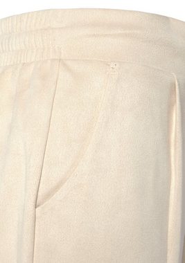 LASCANA Schlupfhose aus Velourlederimitat mit Taschen, bequeme Stoffhose