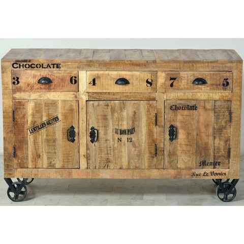 SIT Sideboard Rustic, im Factory Design, Breite 140 cm, Shabby Chic, Vintage