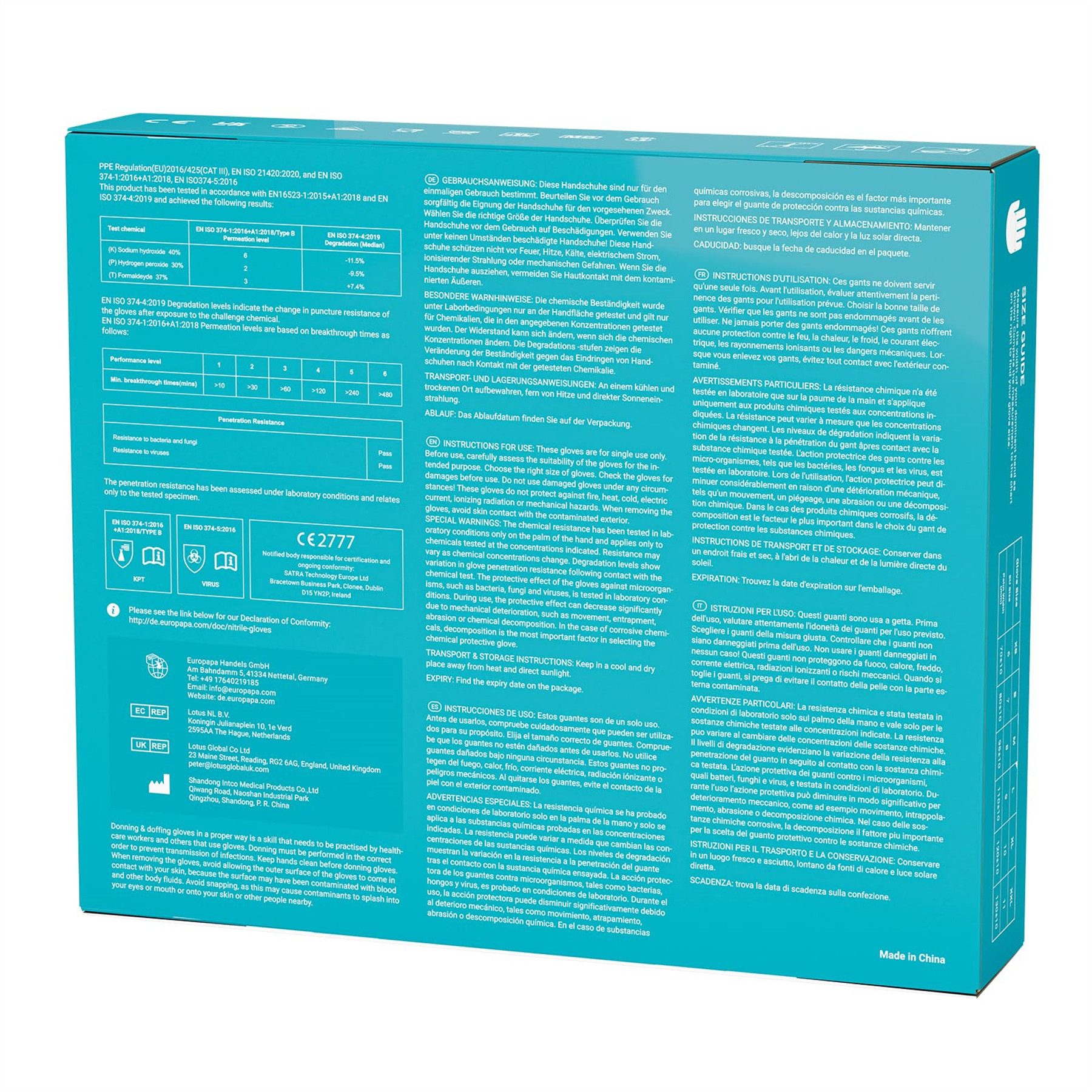 EUROPAPA Nitril-Handschuhe Medical Einmalhandschuhe Untersuchungshandschuhe günstig online kaufen