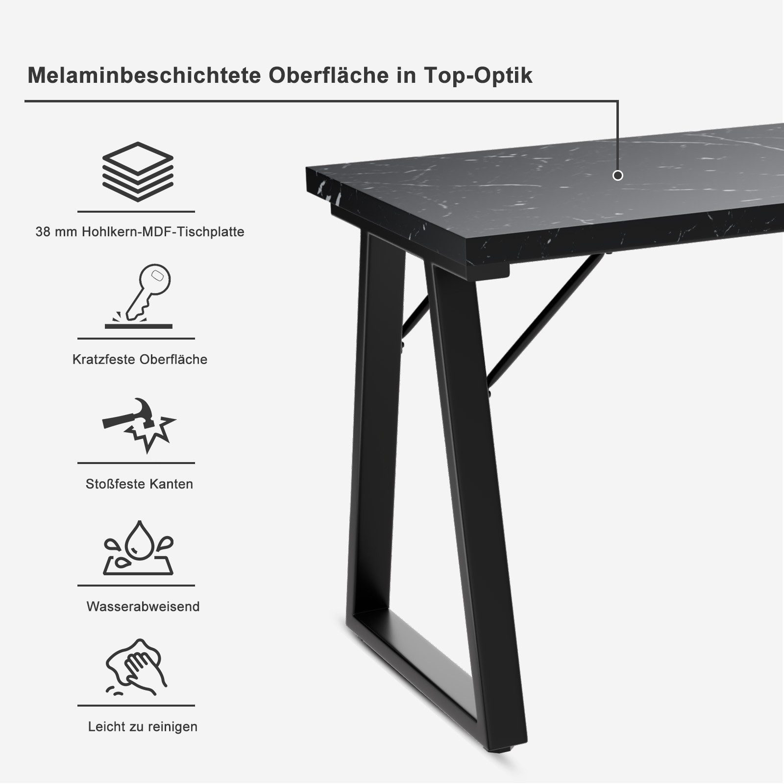 HOMAVO Essgruppe 5-teilig – Esstisch mit günstig online kaufen