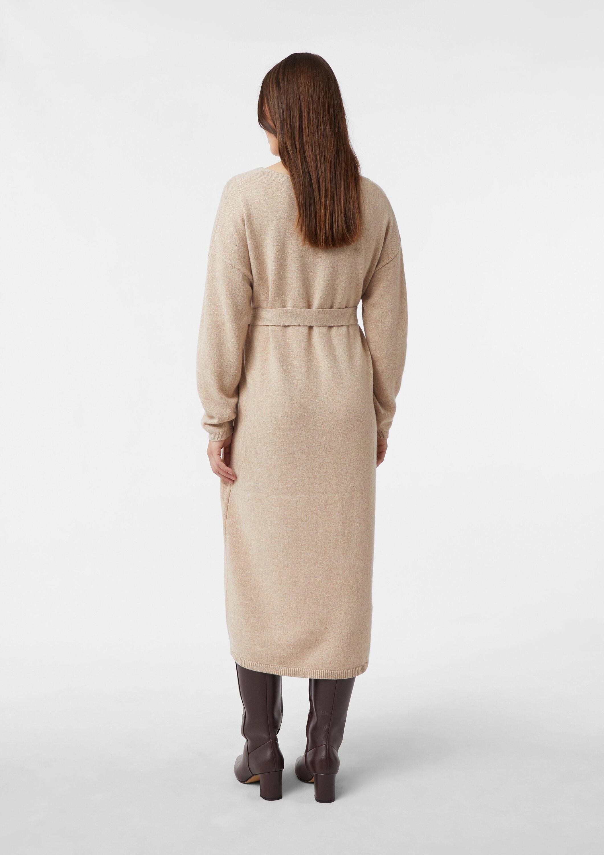 comma Maxikleid Kleid Midi-Kleid aus Wollmix im Relaxed Fit