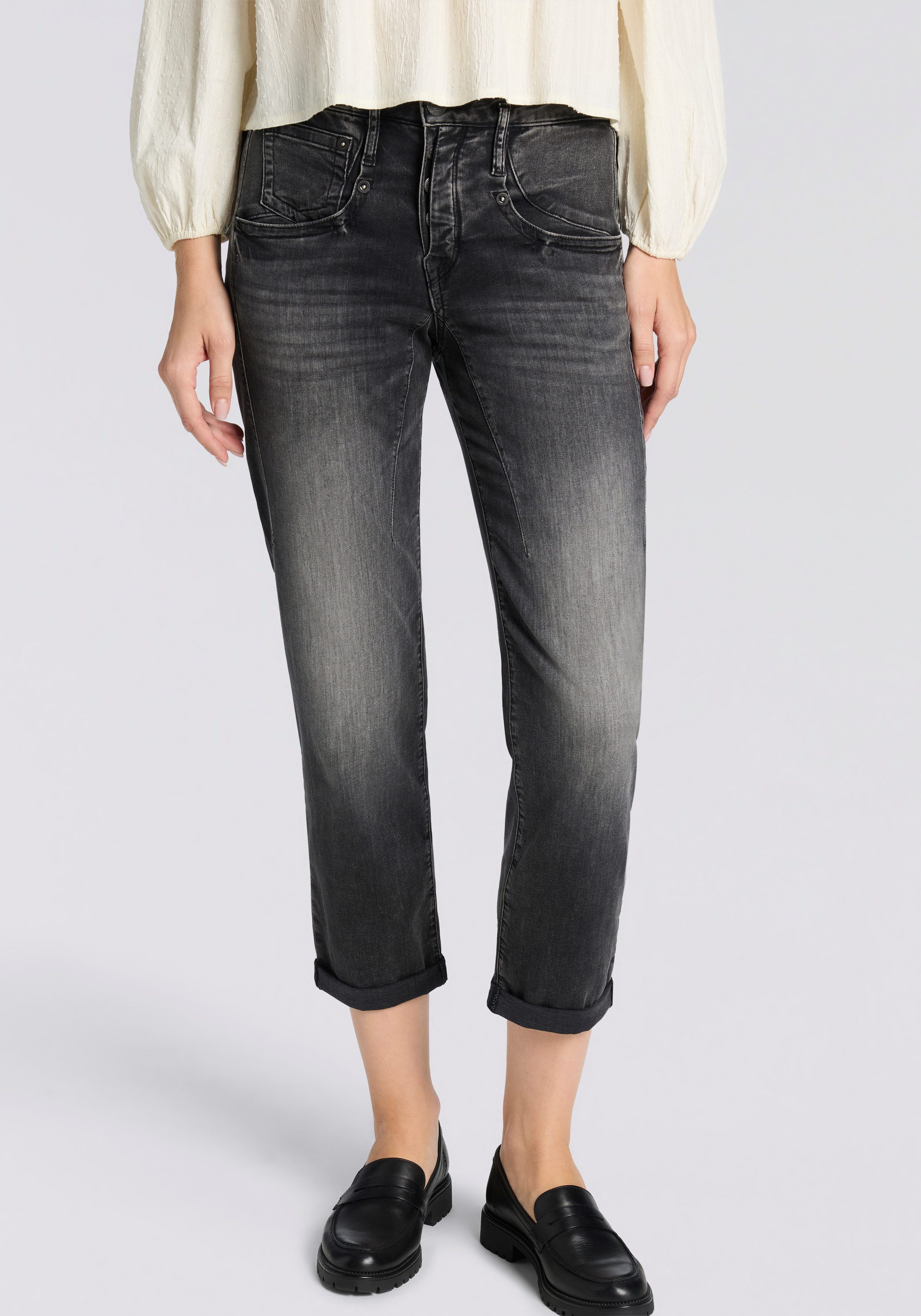 Herrlicher Boyfriend-Jeans Shyra Tap Denim Black günstig online kaufen