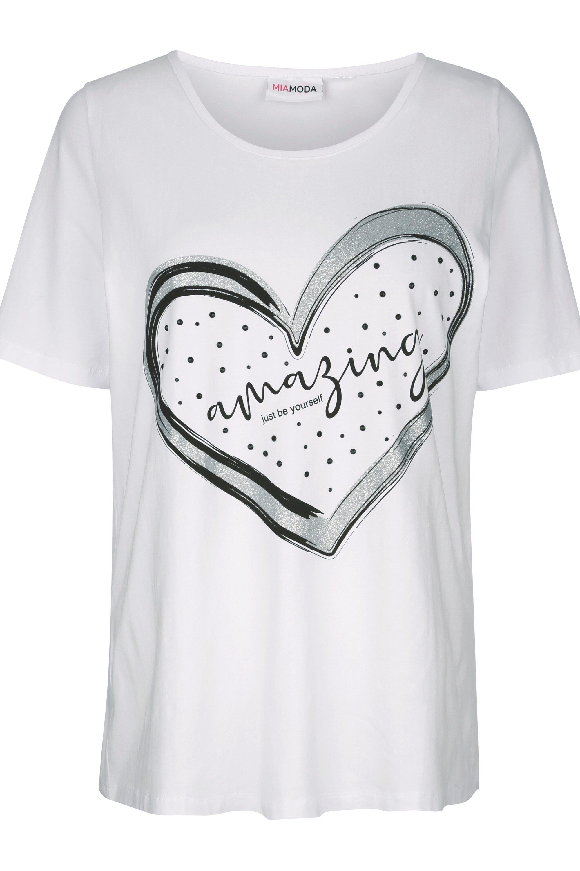 MIAMODA T-Shirt T-Shirt XL-Herz Halbarm günstig online kaufen