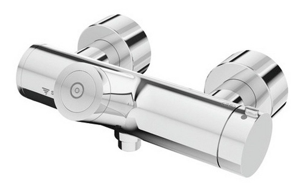 Schell Brausethermostat Vitus Aufputz-Duscharmatur Batteriebetrieb CVD-Touch-Elektronik Abgang