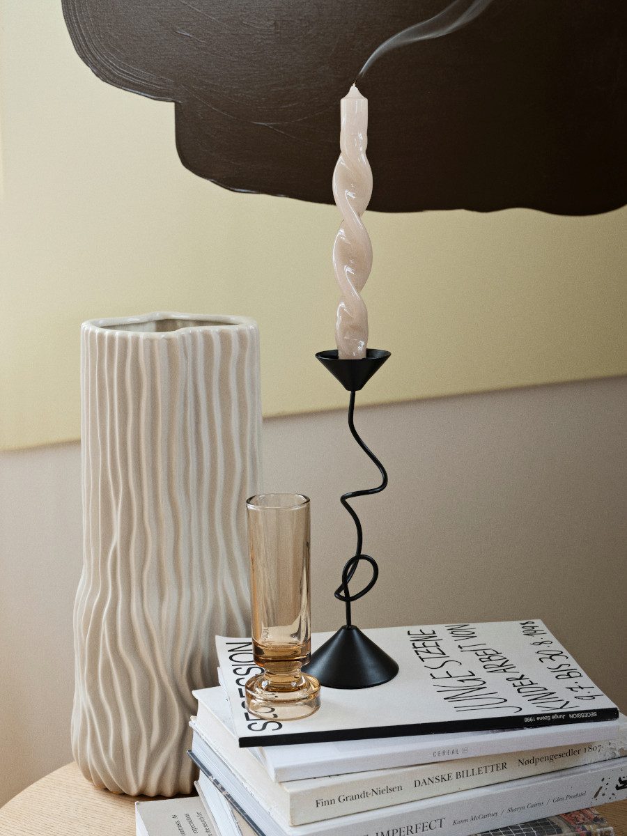 Broste Copenhagen Kerzenständer Copenhagen Petra Kerzenständer Glas Indian Tan 10cm, Petra Leuchter