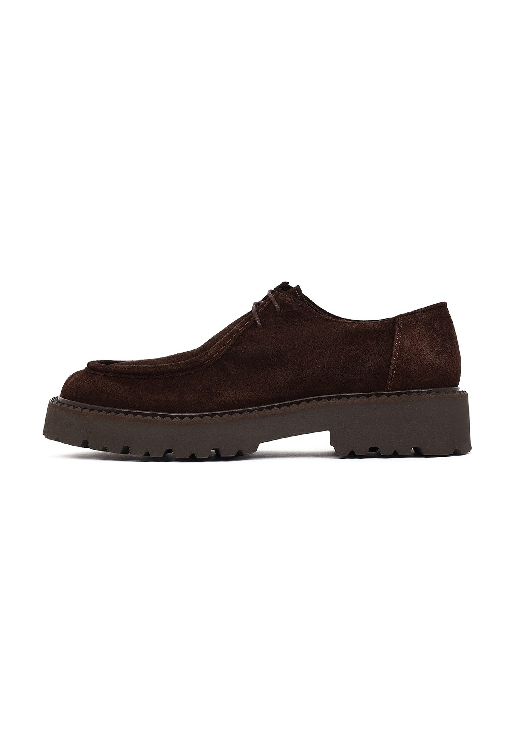 Derimod Wildleder Moc-Toe Derby Schuhe Schnürschuh
