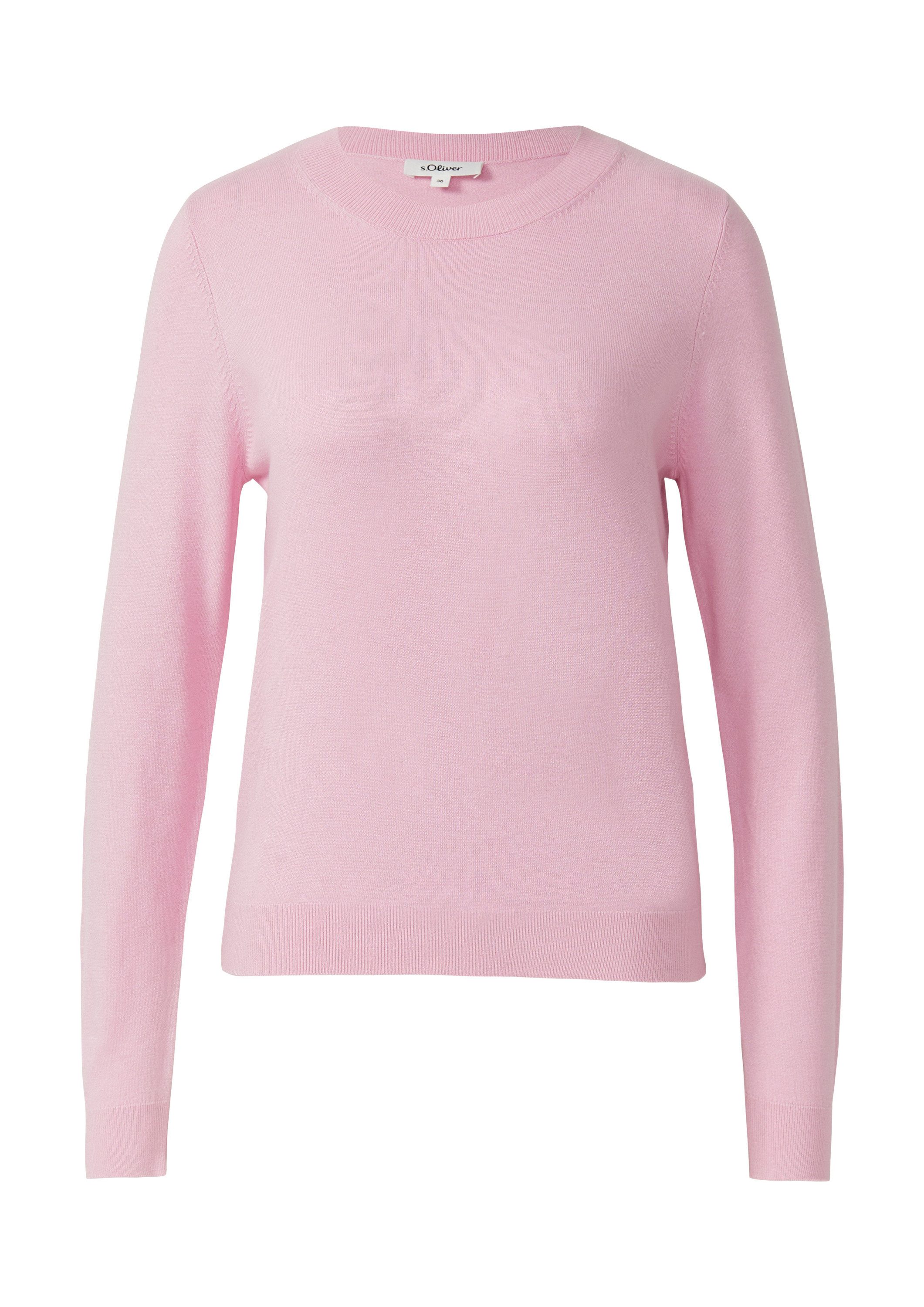 s.Oliver Longpullover Strickpullover Strickpullover aus Viskosemix günstig online kaufen