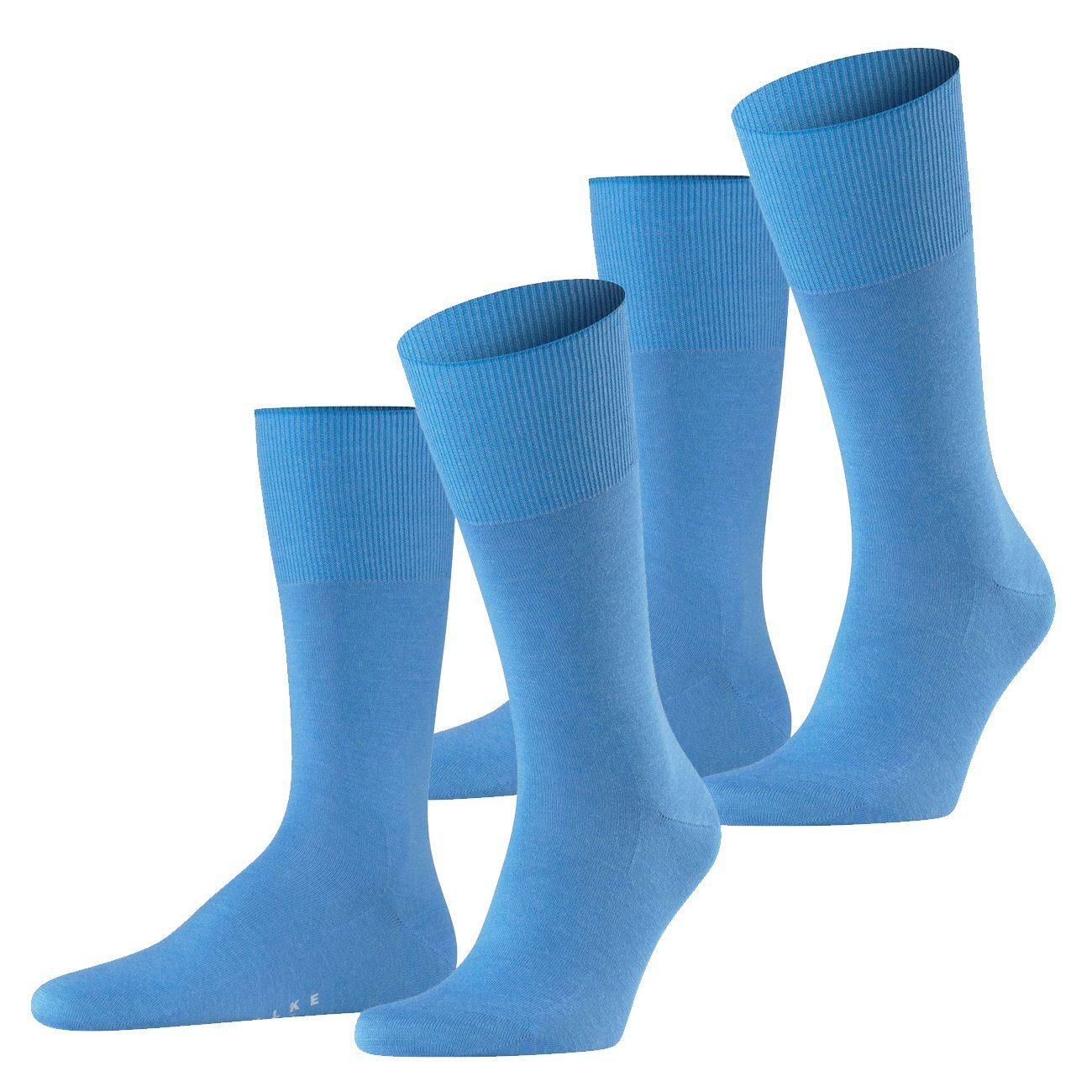 FALKE Langsocken Falke Herren Socken Airport 2er Pack (2-Paar) aus Wollmischung 2 Paar Linen (6326)