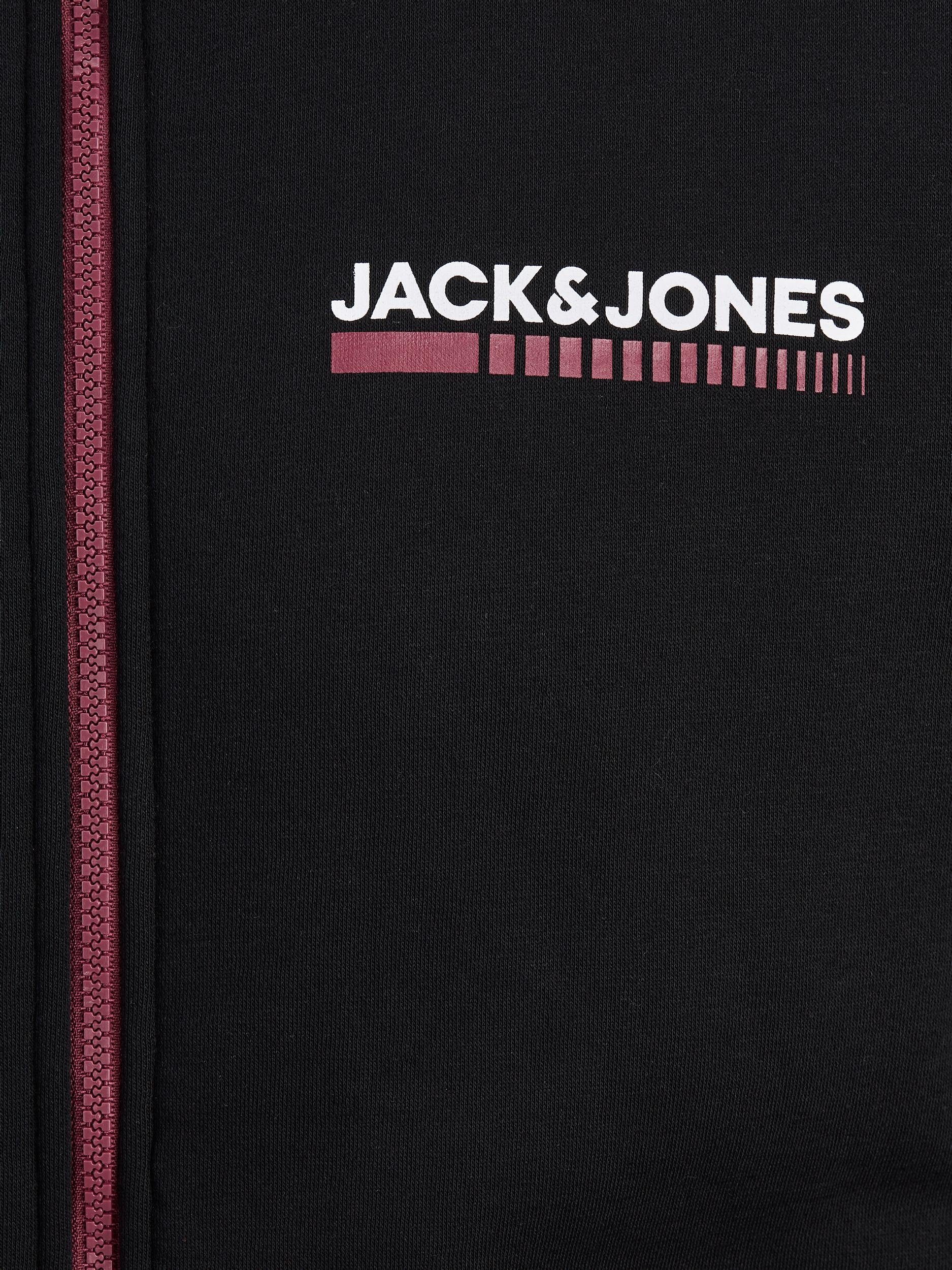 Jack & Jones Sweatjacke Herren Hoodie Pullover JCOLIZ SWEAT ZIP HOODBLACK