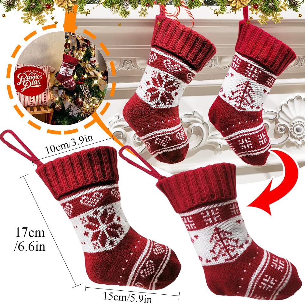 FOUORTUNATE-BEE Nikolausstiefel Nikolausstrumpf Kinder Klein 2er (Gestrickt günstig online kaufen