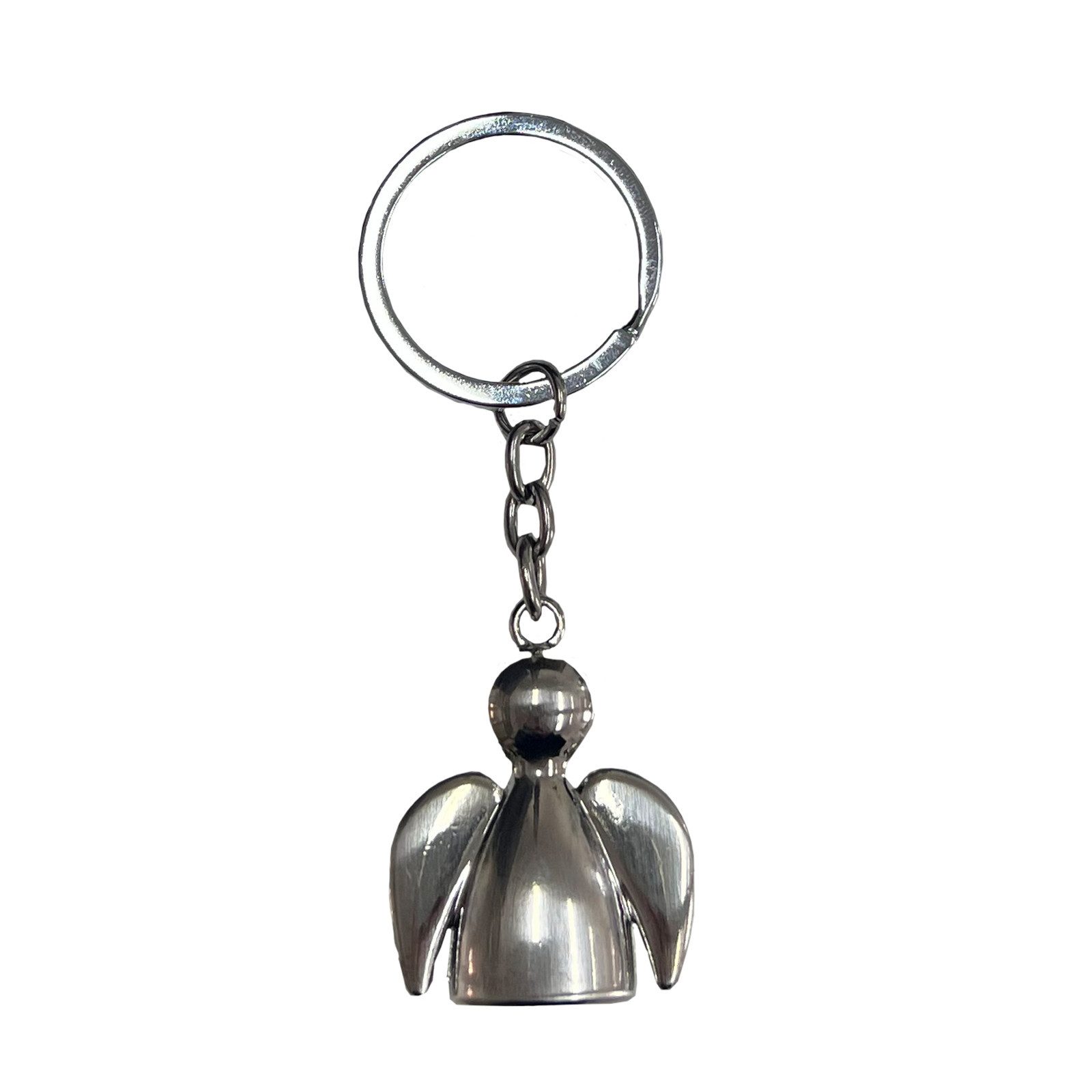 Gravidus Schlüsselanhänger Schlüsselanhänger Engel silber aus Metall gebürstet 8,5 cm