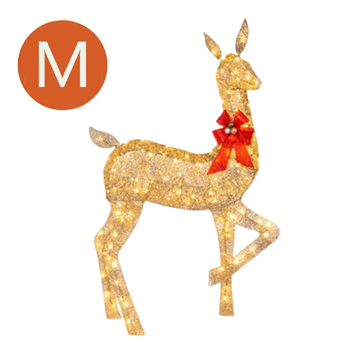 Weihnachtsfigur 1Pcs Weihnachtsbeleuchtung LED Rentier Aussen Beleuchtet