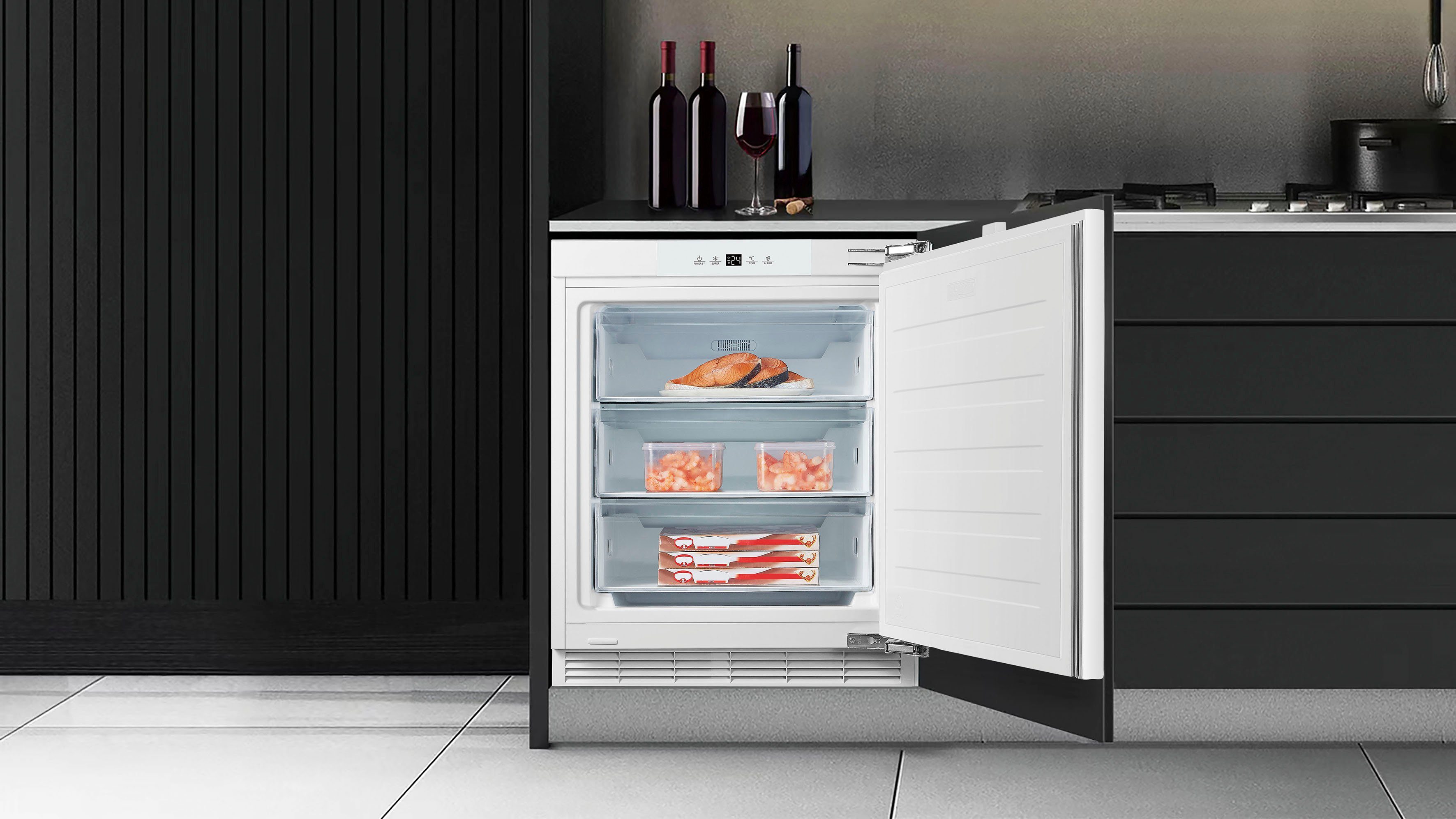 Hanseatic Einbaugefrierschrank HEGS8260E, 81,8 cm hoch, 59,5 cm breit