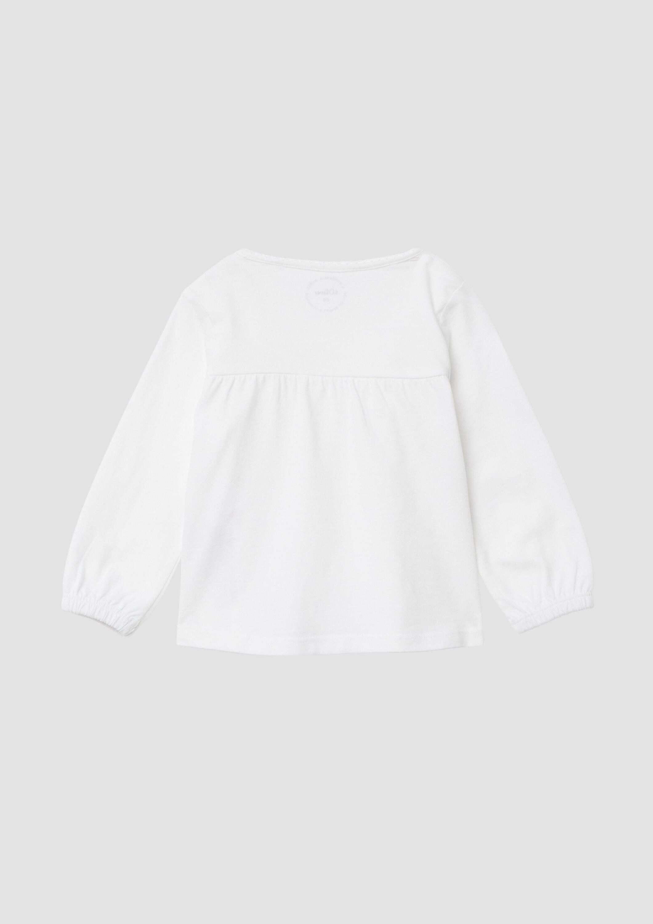 s.Oliver Langarmshirt T-Shirt Langarmshirt im A-Shape mit Applikation