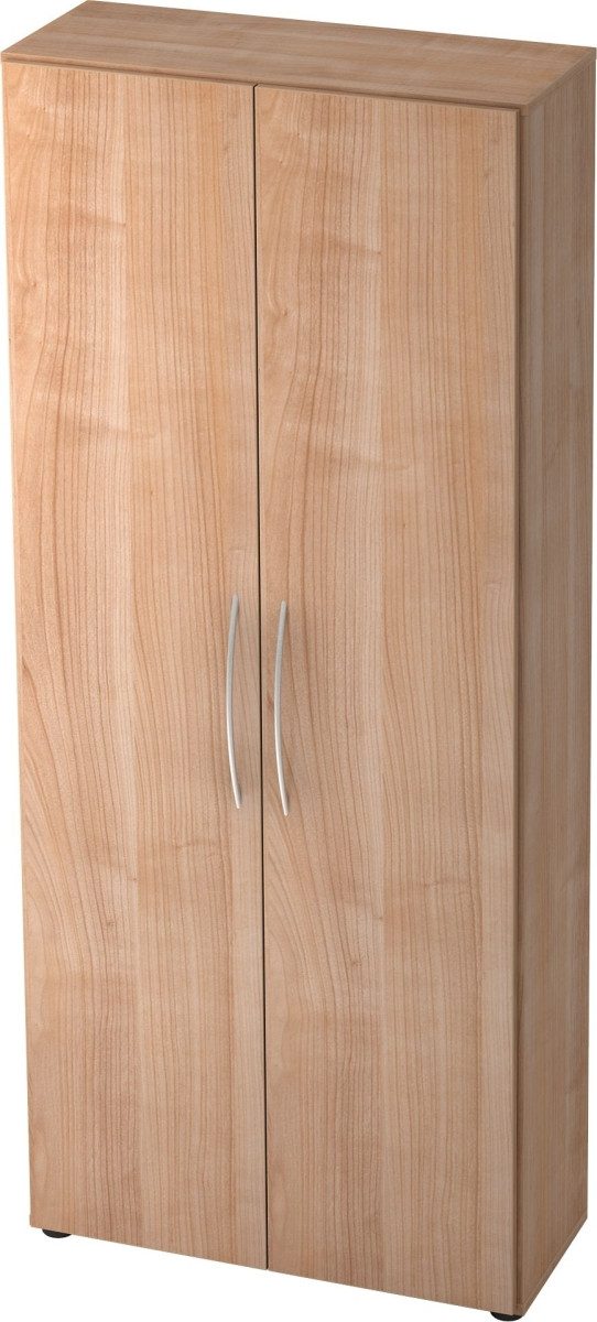 HAMMERBACHER Aktenschrank Schrank Basic 5 OH BxTxH 80x33x188cm Griff BM Nussbaum/Nussbaum