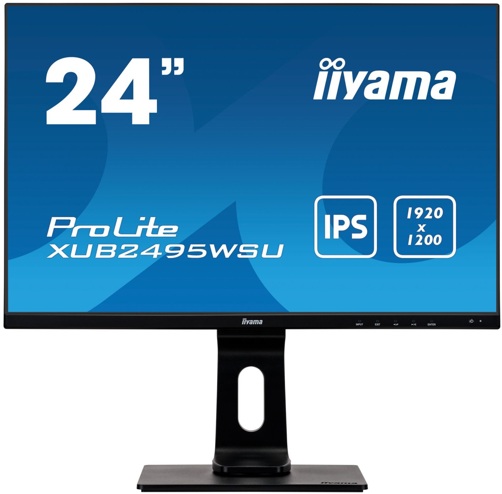 Iiyama IIYAMA TFT XUB2495WSU 61cm IPS slim 24/1920x1200/DP/HDMI/VGA/Höv/USB TFT-Monitor (1920 x 1200 px, WUXGA, 4 ms Reaktionszeit, 60 Hz, IPS, Lautsprecher, HDCP, Pivot, Höhenverstellbar)