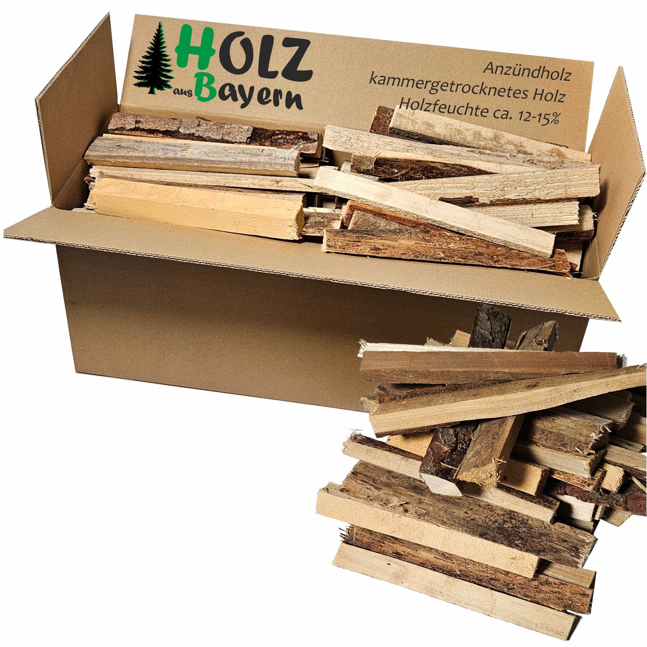 MARKENWARE BILLIG Kaminholz Anzündholz 30kg Anmachholz Anfeuerholz Brennholz Anzünder Kaminholz, 30 kg