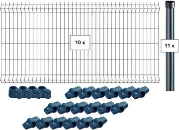 Tetzner & Jentzsch Einstabmattenzaun Stratton 8, (Set), 103 cm hoch, 10 Elemente für 20,66 Meter Zaun, mit 11 Pfosten
