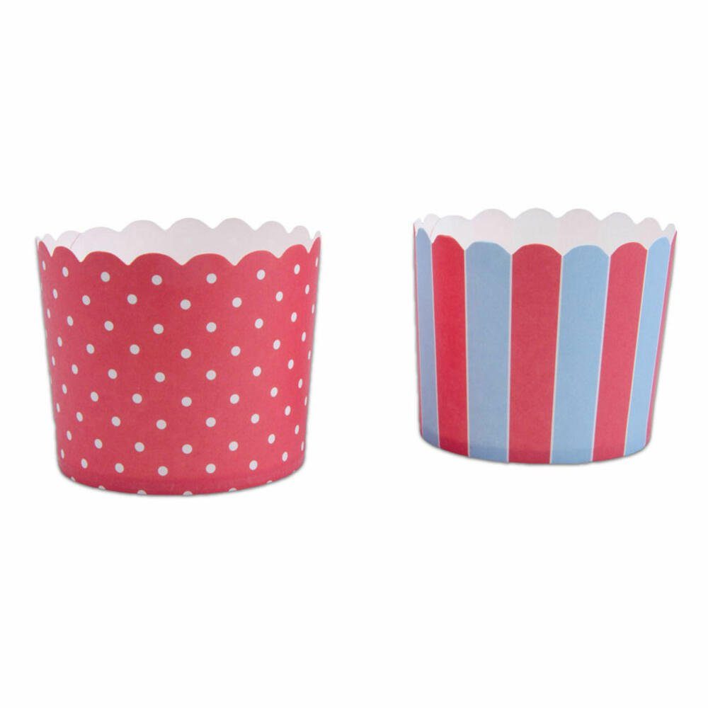 STÄDTER Muffinform Cupcake Rot-Hellblau Maxi 12 Stück