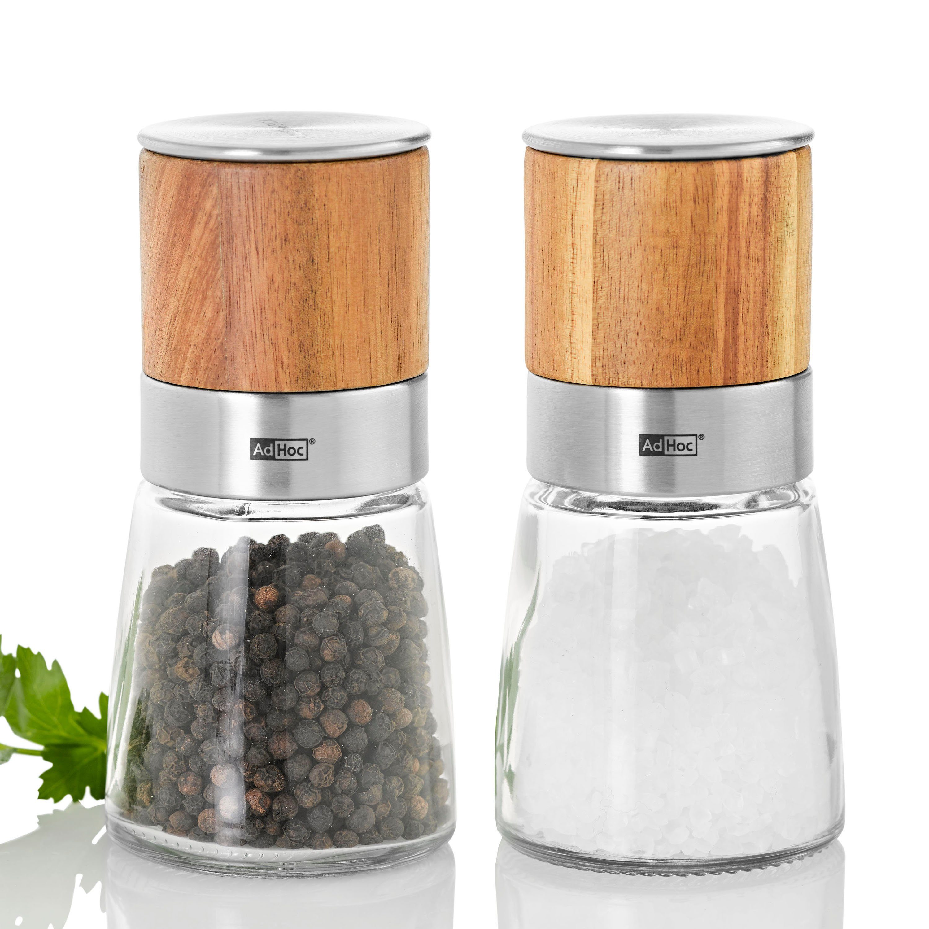 Salz-/Pfeffermühle Set aus 2 Gewürzmühlen AKASIA