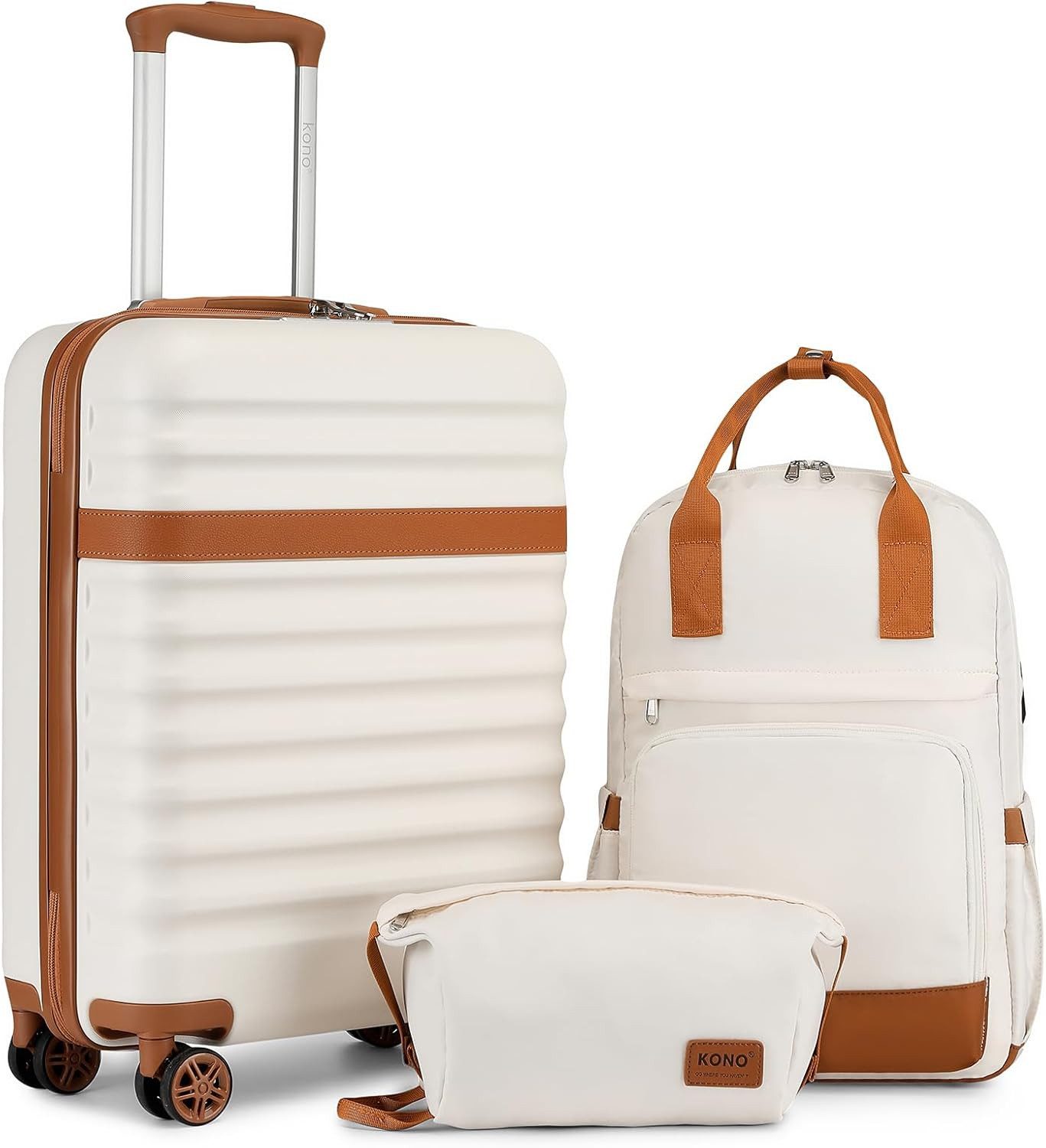 KONO Trolley Handgepäck Koffer Reisekoffer von ABS+PC Hartschalenkoffer günstig online kaufen