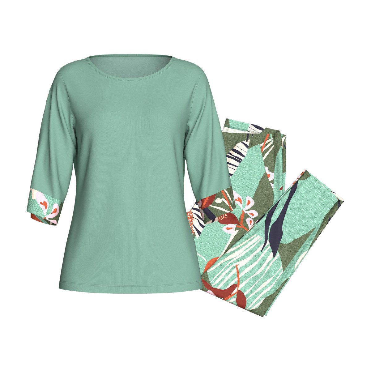 IMPETUS Pyjama IM8551P5400 Damen Schlafanzug, Zweiteiler, Nachtwäsche, Nachtgewand, Nachtzeug